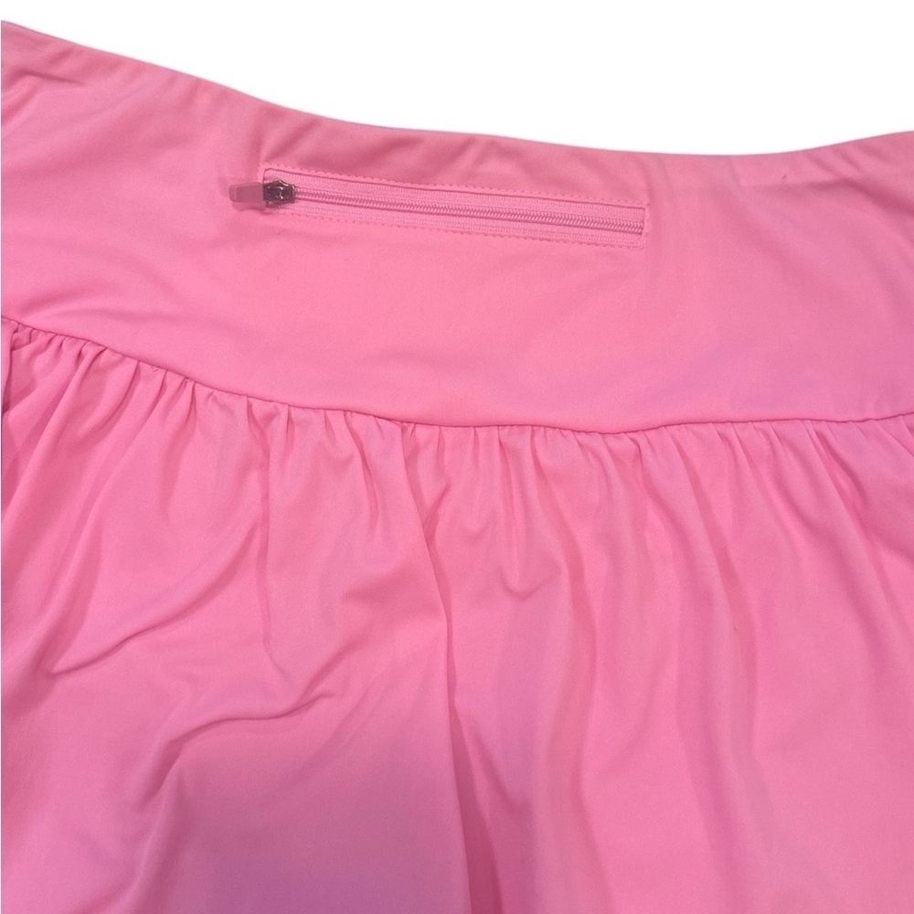 Zenana Tennis Skort Size Large Pink Built In Shorts Pull On Stretch Waistband - Picture 3 of 11